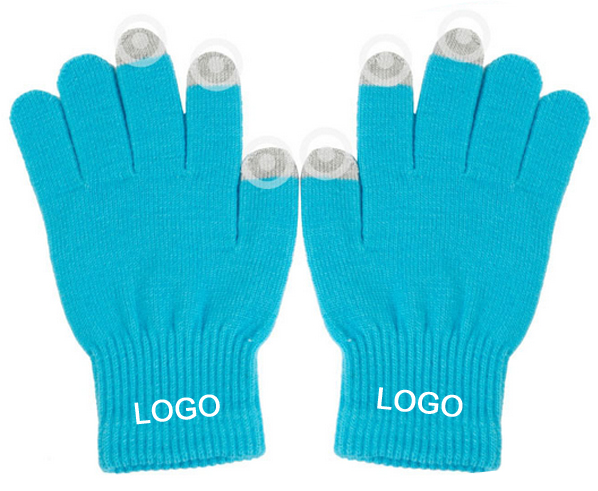 Acrylic Touch Screen Knitted Winter Gloves 