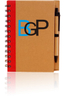 Custom Promotional Recycled Spiral Notebook With Pen