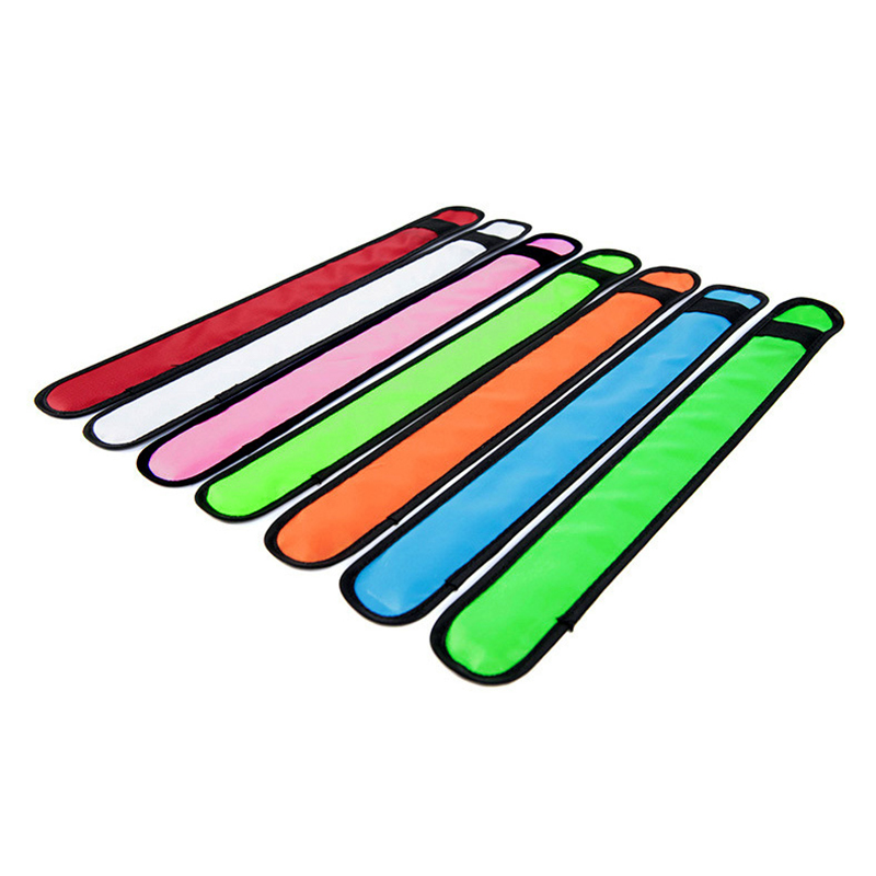 Nylon Running LED Armband, High Visibility Safety Arm Bands for Runners, Light Up LED Glow In Dark Slap Safety Wristbands