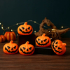 Halloween 3D Pumpkin Lights Jack-O-Lantern, Battery Operated Lights With Hole for Hanging, Indoor Outdoor Decor Party Decorations