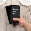 LED Light-up Logo Portable Wireless Charger Power Bank With Phone Suction Mat, Built-in Cables Powerbank External Battery Pack