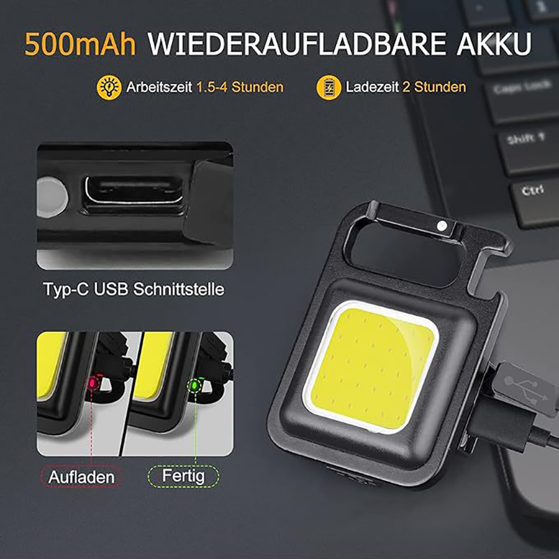 Super Bright Mini Multifunctional COB Keychain Work Light