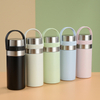 Insulated Vacuum Tumbler With Top Handle, Straight Water Bottle for Hot Cold Beverages Iced Tea or Coffee, Reusable100% Leak-proof
