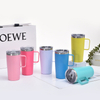 20 oz Stainless Steel Vacuum Insulated Tumbler With Lid and Straw, Thermal Travel Coffee Mug with Handle, Double Wall Travel Mug
