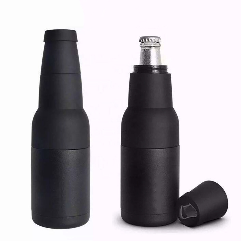 Beer Bottle Insulator, Double Wall Vacuum Insulated Can Cooler With Beer Opener, for Standard Can, Slim Can, 12oz Beer Bottle