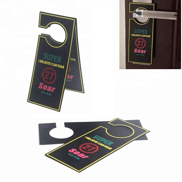Rectangular Vinyl Door Hanger Plastic PVC Weatherproof Hanging Tag for Clinics Law Firms Car Home Office Hotel Restaurant Decor