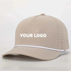 5 Panel Structured Water Resistant Baseball Caps With Rope
