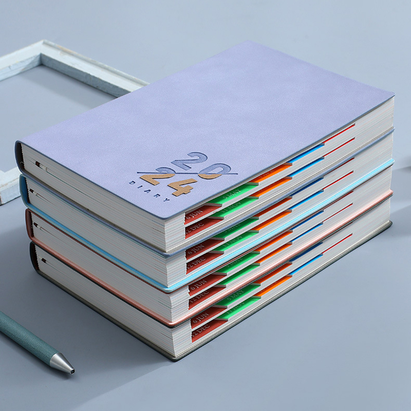 2024 Planner Daily Schedule Agenda Notebook For 365 Days, A5 8.3"*5.7", To-do-List Notebook for School Office Work Business