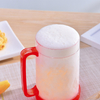 Double Wall Gel Freezer Beer Mugs, Frozen Ice Freezer Drinking Glasses Cups