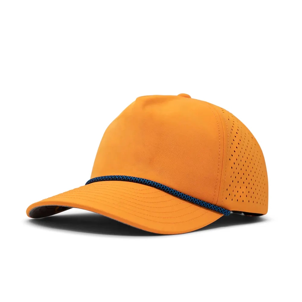 5 Panel Structured Water Resistant Baseball Caps With Rope