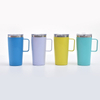 20 oz Stainless Steel Vacuum Insulated Tumbler With Lid and Straw, Thermal Travel Coffee Mug with Handle, Double Wall Travel Mug
