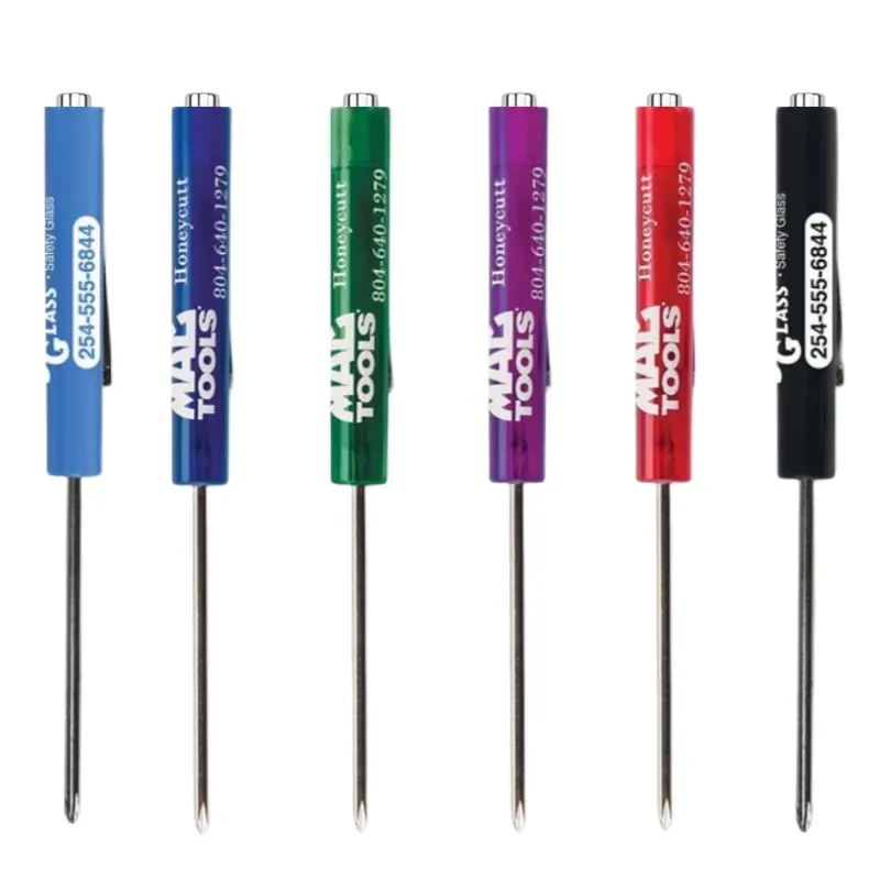 Pocket Screwdriver Mini Tops Clips Magnetic Slotted Screw Driver with A Single Blade Head for Mechanical Electrician