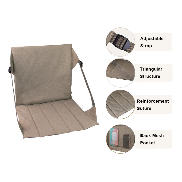 Portable And Comfortable Outdoor Foldable Stadium Seat Cushion, 600D Oxford Fabric, Foldable Design, A Handy Mesh Pocket in Back