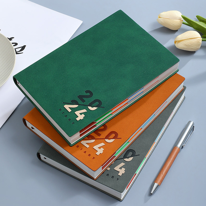 2024 Planner Daily Schedule Agenda Notebook For 365 Days, A5 8.3"*5.7", To-do-List Notebook for School Office Work Business