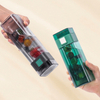 Square Shape 20oz Fruit Infuser Water Bottle BPA-Free Fruit Infusion Sports Bottle, Flip Top Lid & Wide Drinking Spout Bottle