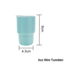 3oz Sublimation Shot Glass Mini Tumbler, Stainless Steel Double Wall Vacuum Insulated Small Tumblers with Lids and Straws