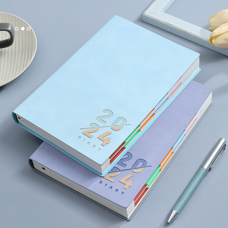 2024 Planner Daily Schedule Agenda Notebook For 365 Days, A5 8.3"*5.7", To-do-List Notebook for School Office Work Business