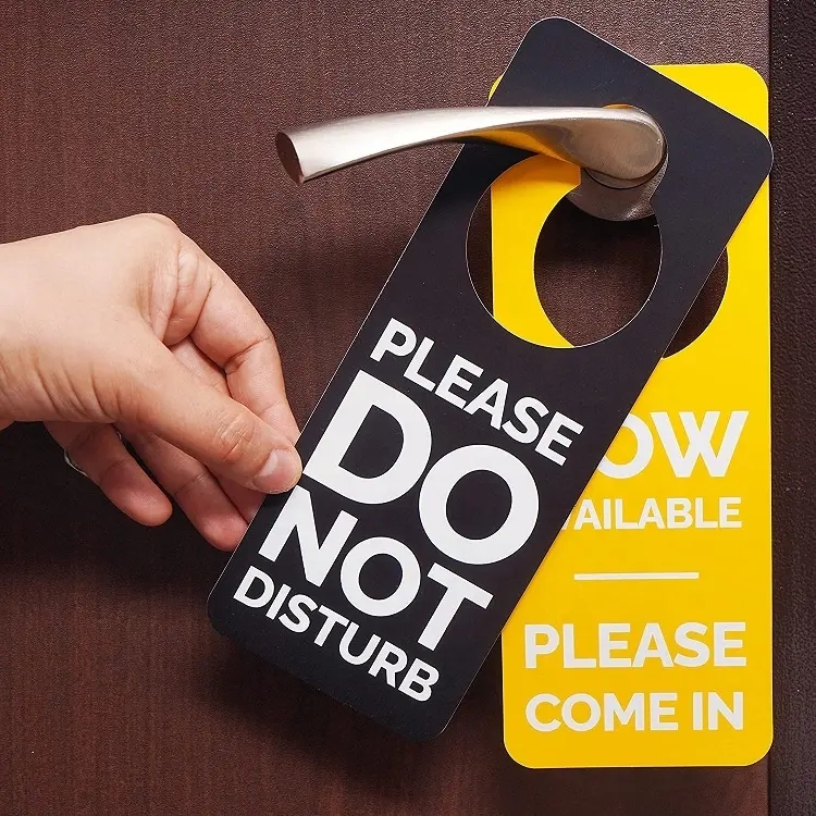 Double Sided Door Hanger Plastic PVC Weatherproof Hanging Tag for Clinics Law Firms Door Car Home Office Hotel Restaurant Decor