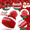 Unisex Knitted Christmas Hats Crochet Xmas Beanie, Santa Hats Xmas Pom Pom Elf Hat Funny Knit Caps For Christmas Party Favors