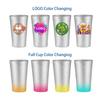 12oz Color Changing Aluminum Cold Drink Cup Lightweight Single Layer Drinking Mug Camping Cug Reusable & Recycle Aluminum Beer Cup