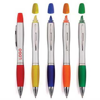 Custom Promotional Double-End Highlighter Ballpoint Pen