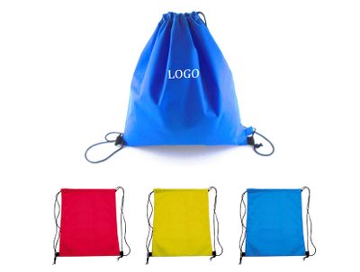 14 5/8 x 14 1/4 Inch 80GSM Non-woven Drawstring Cinch Backpack