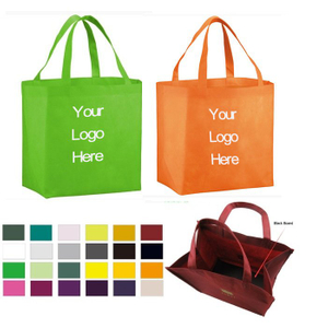 Reusable Grocery Tote Bag With Plastic Bottom Board