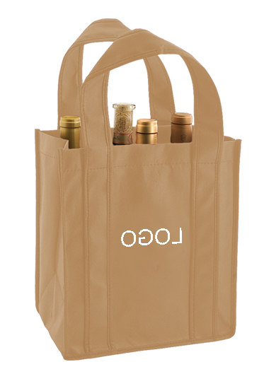 Recycled Custom Non-woven 6 Bottle Wine Totes