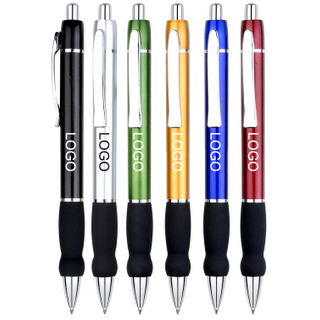 Metallic Bubble Grip Ballpoint Pens