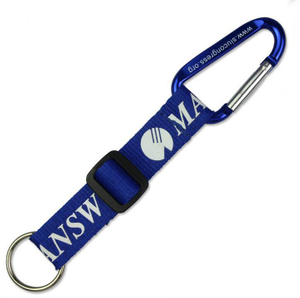 Personalized Carabiner Key Ring with Adjustable Strap