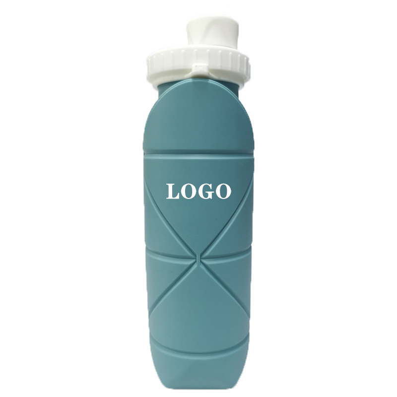 20OZ Collapsible Silicone Reuseable Foldable Water Bottle for Sport Travel Lightweight Durable