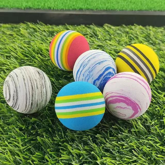 EVA Rainbow Foam Practice Golf Balls - Soft Foam Elastic Golf Balls for Indoor/Outdoor Training