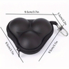 Triangle EVA Hard-shell Golf Ball Case holds 3 balls. Durable, waterproof, shockproof, and portable with carabiner.