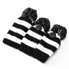 Custom Knit Golf Headcovers Set - #1, #3, #5 - Embroidered Logo, Long-Neck, Double-Layer with Pom Pom