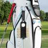 Stylish PU Leather Golf Tee Holder with Magnet Ball Marker - Holds 7 Tees, Features a Strap for Easily Attaching to your Bag.