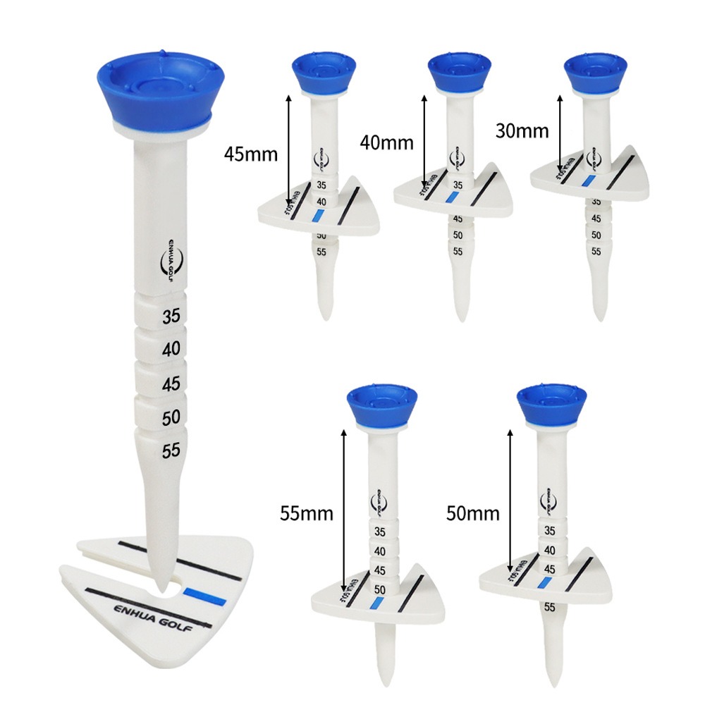 Durable 3.15" Height Adjustable Golf Tees with Detachable Alignment Plate