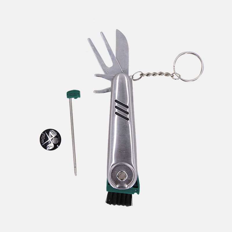 1" x 3.5" x 0.625" Multi-Functional Stainless Steel Golf Tool Key Chain