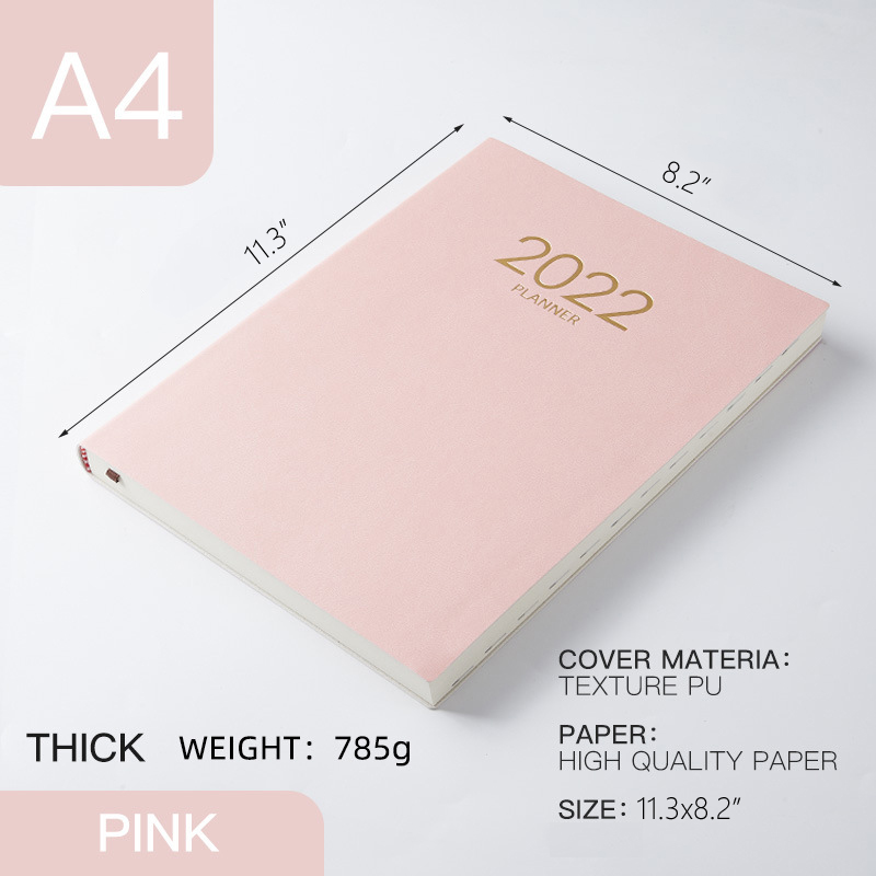 Extra Large A4 Leather Notebook Business Notebook Notepad, Meeting Notebook Ruled Classic Lined