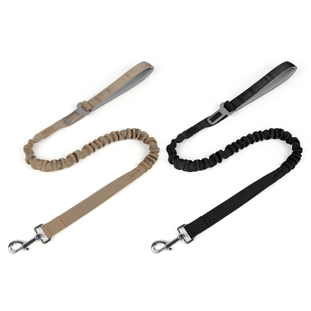 Heavy Duty Dog Leash with Shock Absorption 2 Padded Handles Training Leash Improved Dog Safety and Comfort