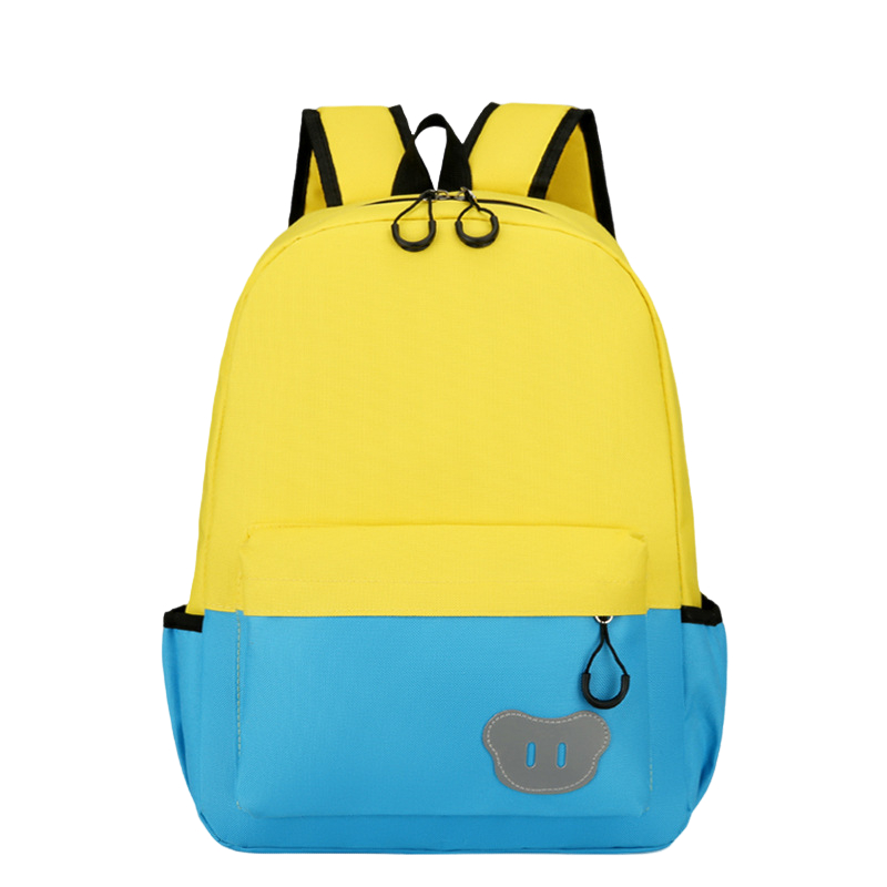 Canvas Student Backpack For Kids Children, features adjustable padded shoulder strap and reflective strips, 16.5'' * 11'' * 4.7''