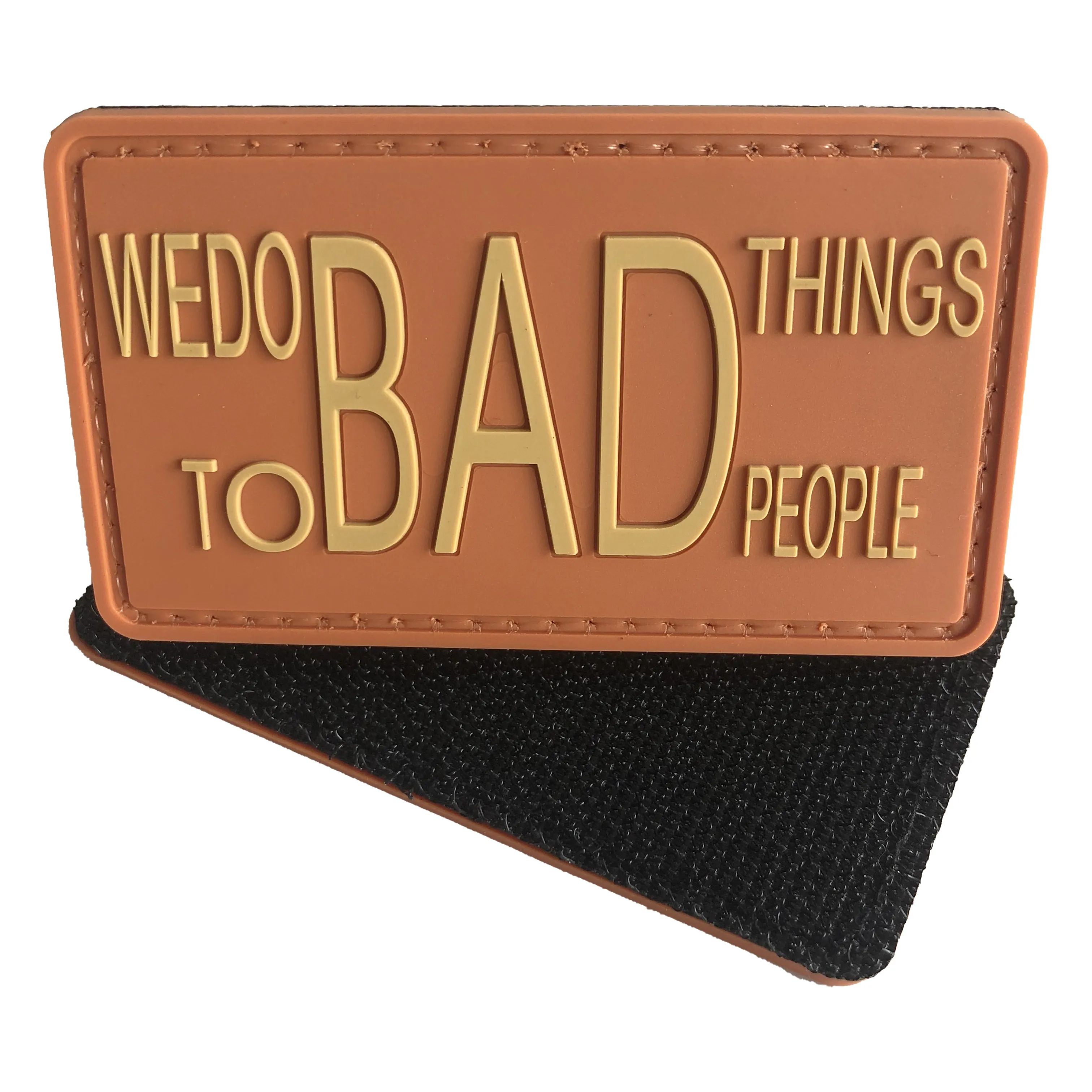 3x2inch PVC Patch With Hook Backing
