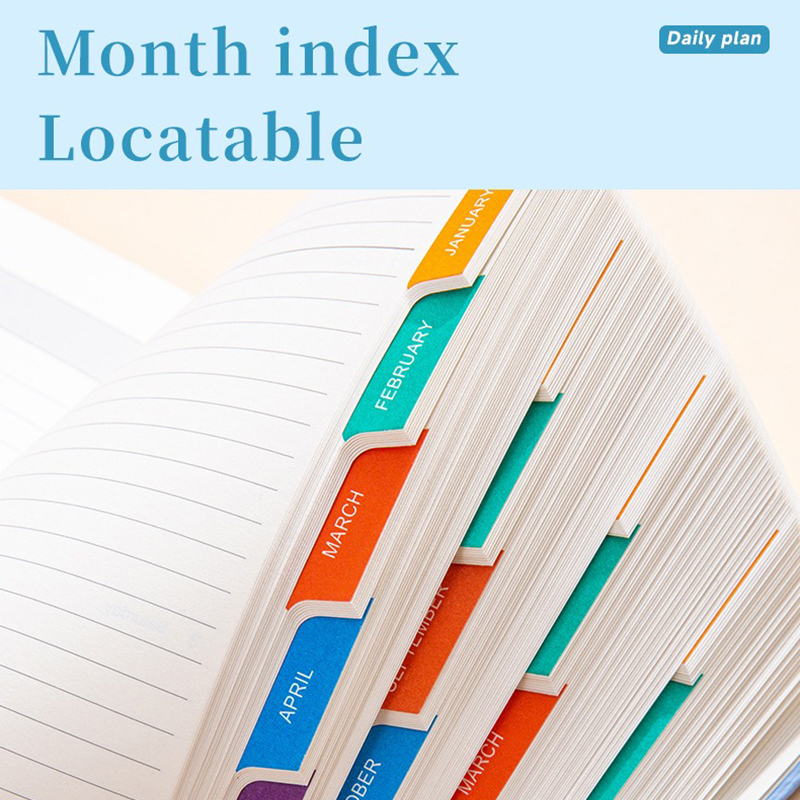 2026 Classic Vertical Stripes Pattern PU 365 Daily Planner Schedule Notebook Agenda Journal - A5 Size, Two Day One Page