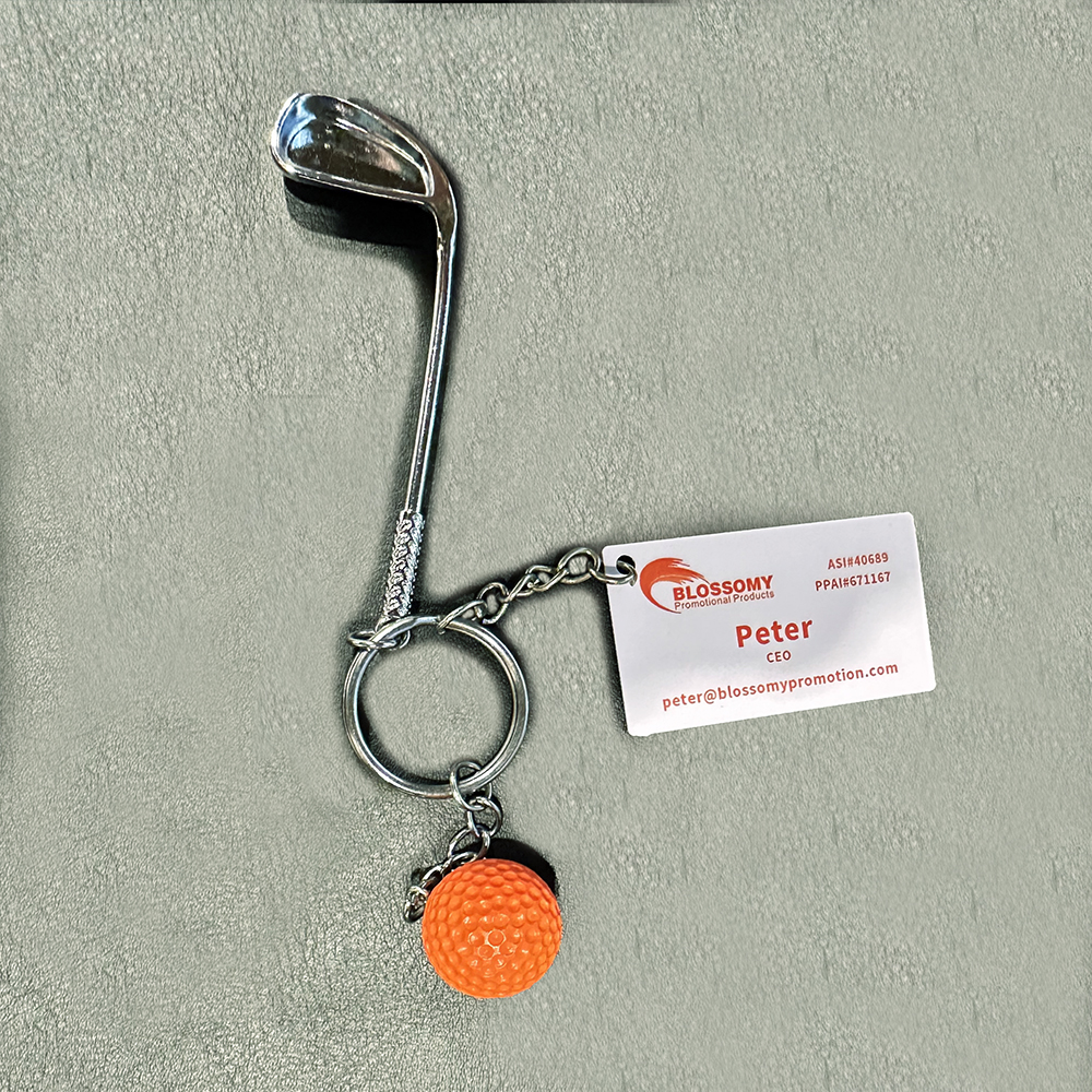 Mini Golf Club Keychain Pendant Key Ring