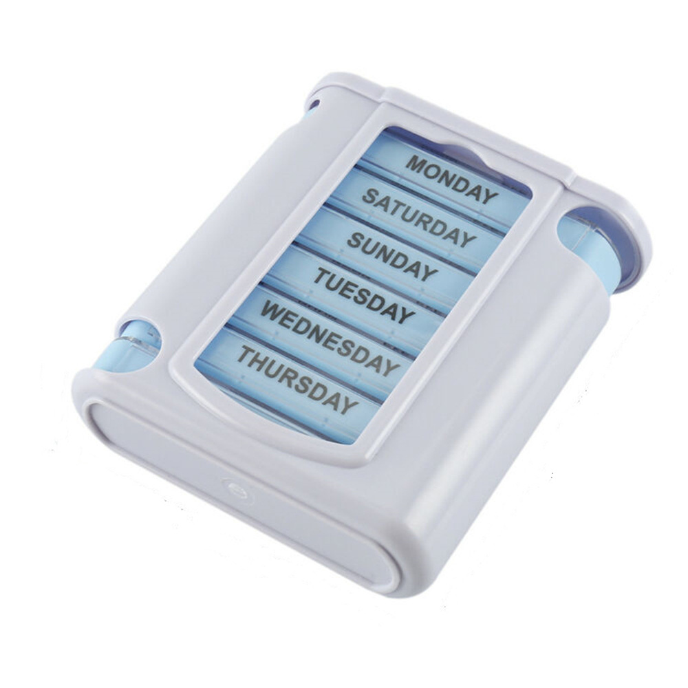 One Week 28 Grids Portable Drawer Moisture-proof Plastic Medicine Box