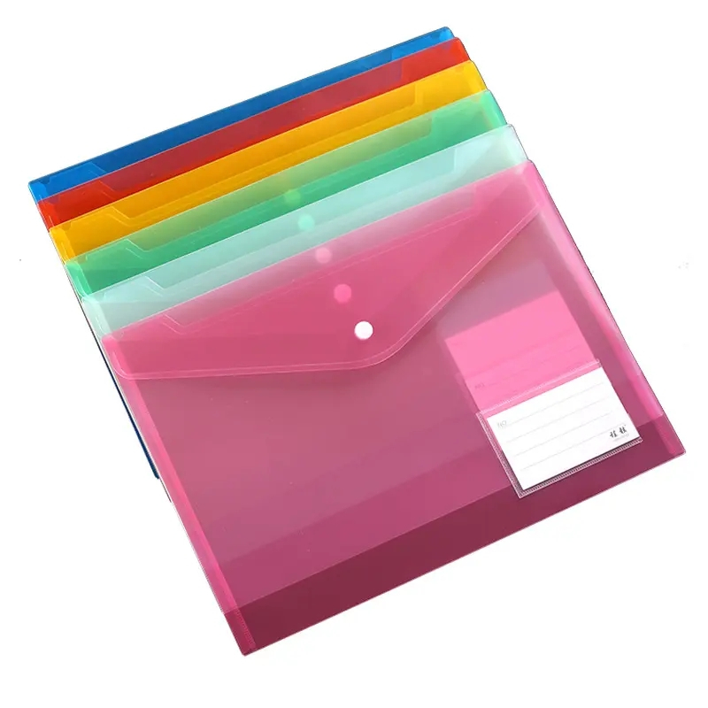 Plastic Clear Poly Filing Envelopes Document File Folders Letter A4 ...
