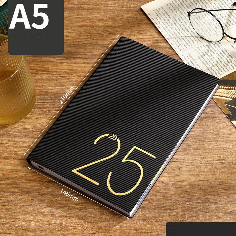 2025 A5 PU Leather Planner Notebook