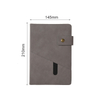 Hardcover A5 Leather Retro Notebook Front Pocket Journal Button Closure for Writing