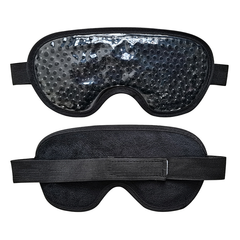 PVC Gel Cold/Hot Therapy Gel Bead Pack Reusable Eye Mask With Adjustable Elastic Band to fit most