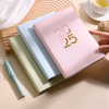 A5 Size 2025 Daily Planner Notebook Office Plan Household Organizer Time Management Writing Portable Book PU Leather 8.26x5.78inch