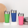 20oz Stainless Steel Vacuum Insulated Water Bottle Coffee Mug Tumbler With Lid, Straw and Bottom Bottle Opener